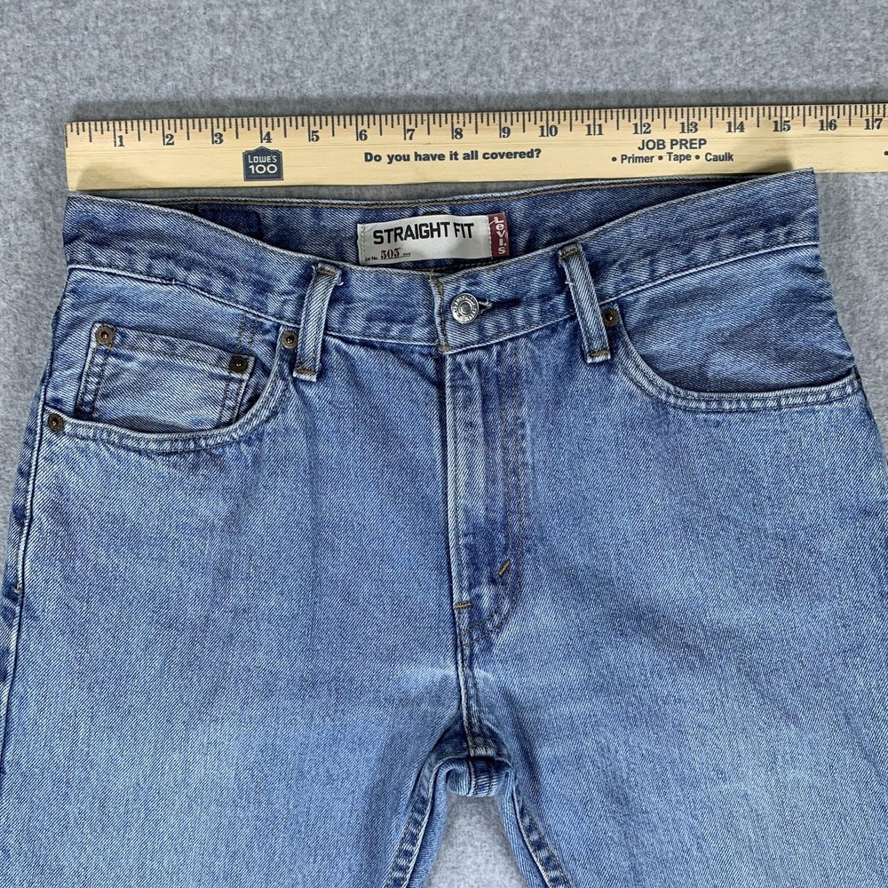 Vintage Levi's 505 Jeans Mens 31x30 (31x27.5 Actual) Blue Straight Fit - Picture 10 of 16